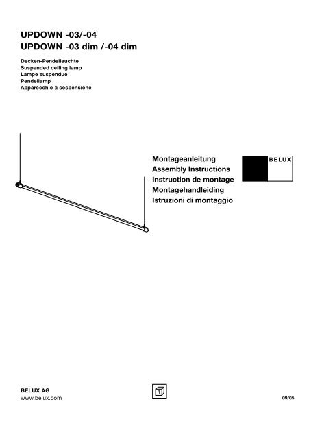 Montageanleitung UPDOWN-03/-04 + dimmbar - Belux