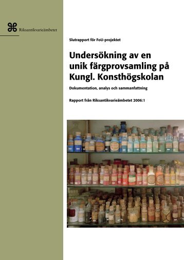 Undersökning av en unik färgprovsamling på Kungl. Konsthögskolan