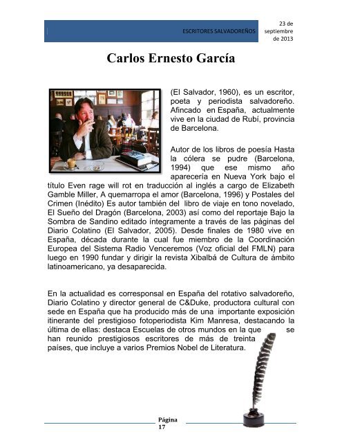 BIOGRAFIAS ESCRITORES 