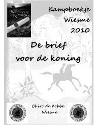 De brief voor de koning - Chiro Veldegem