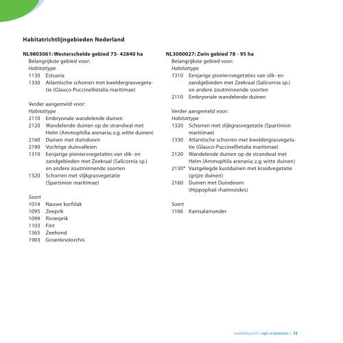 Ontwikkelingsschets - Vogel- en Habitattoets - VNSC Communicatie