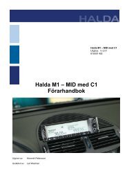 Halda M1 – MID med C1 Förarhandbok