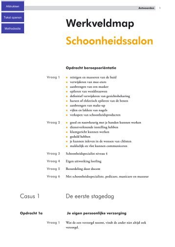 Werkveldmap Schoonheidssalon - Ik zorg er wel voor