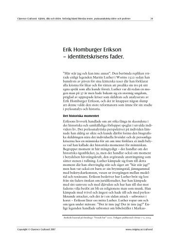 Erik Homburger Erikson – identitetskrisens fader.