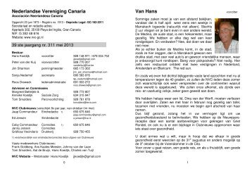 Nederlandse Vereniging Canaria Van Hans