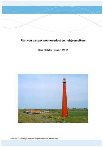 Plan van aanpak woonoverlast en huisjesmelkers Den Helder ...