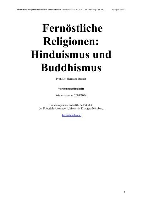Fernöstliche Religionen: Hinduismus und Buddhismus - Kein-Plan.de