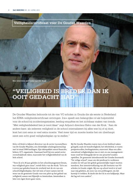 IbO-nieuws april 2011, pag. 4 - IRIS Schoolveiligheid