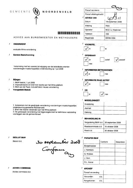 Evaluatie Verordening voorzieningen maatschappelijke ...