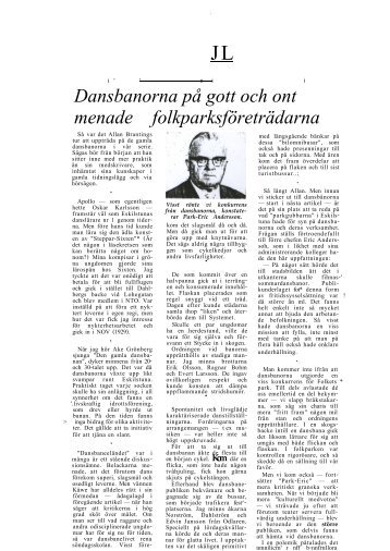 Dansbanorna på gott och ont menade folkparksföreträdarna