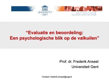 Inleiding tot prestatiebeoordeling - ACV Openbare Diensten