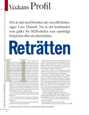 Reträtt - Veckans Affärer