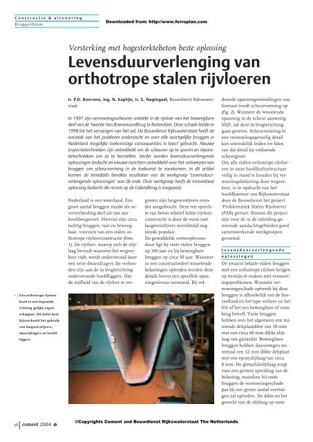 Levensduurverlenging van orthotrope stalen rijvloeren - CONTEC ApS