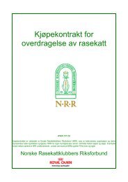 Kjøpekontrakt for overdragelse av rasekatt - NRR
