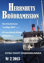 BRÖDRAMISSION HERRNHUTS - Evangeliska Brödraförsamlingen