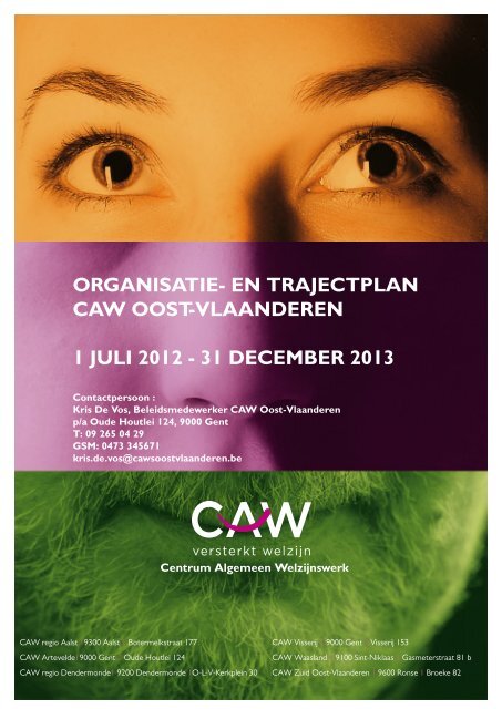 ORGANISATIE- EN TRAJECTPLAN CAW OOST-VLAANDEREN 1 ...