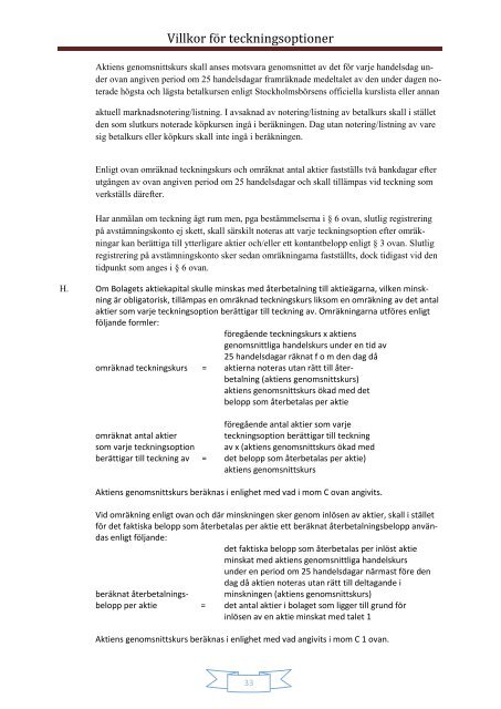 Memorandum Systematisk Kapitalförvaltning AB (publ) - AktieTorget