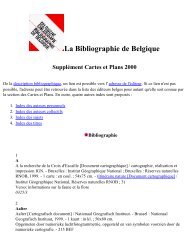 Supplément Cartes et Plans 2000 - Koninklijke Bibliotheek van België