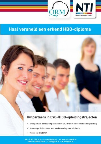 Haal versneld een erkend HBO-diploma - Nti