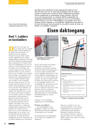 "Eisen Daktoegang" "Deel 1: Ladders en kooiladders" - BDA Groep