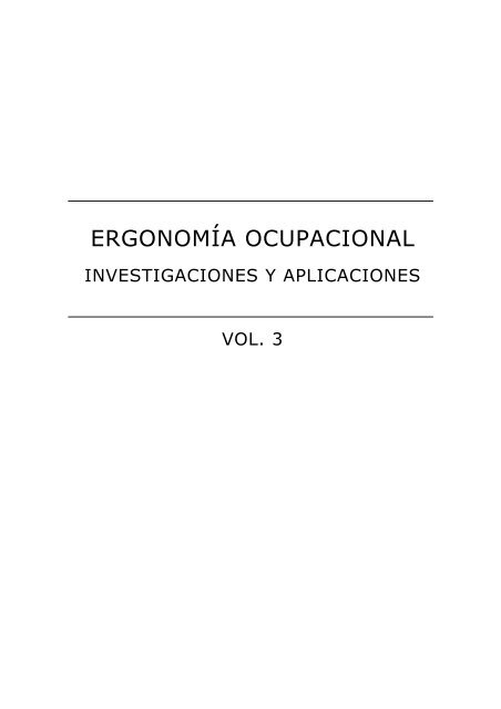 ERGONOMÍA OCUPACIONAL - SOCIEDAD DE ERGONOMISTAS ...