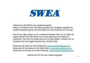 Lathund för de vanligaste uppgifterna - SWEA International