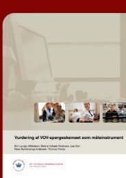 Vurdering af VOV-spørgeskemaet som måleinstrument - skala til ...