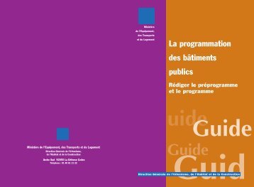 La programmation des bâtiments publics - Certu