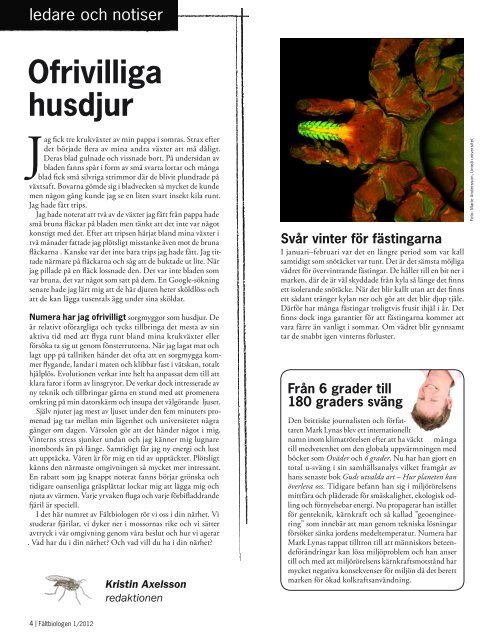 Fältbiologen 1/2012.pdf - Fältbiologerna