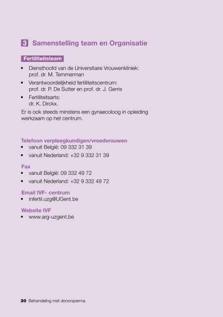 Behandeling met donorsperma - UZ Gent