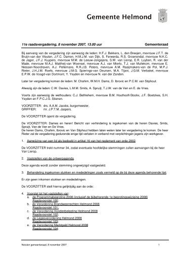 Notulen - Gemeente Helmond