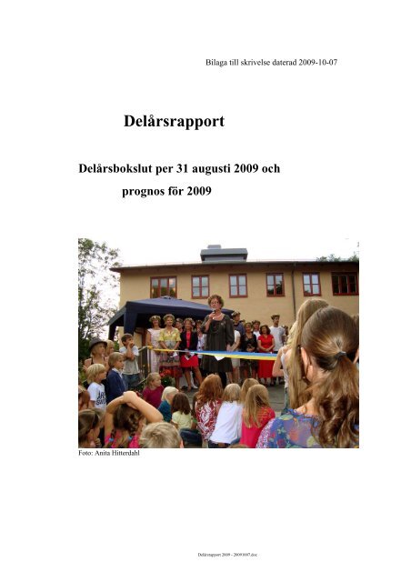 Delårsrapport - Lidingö stad