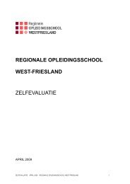 Zelfevaluatie ROWF - Regionale academische Opleidingsschool ...