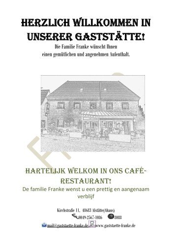 Speisekarte als PDF - von Hotel und Gaststätte Franke in Ahaus ...