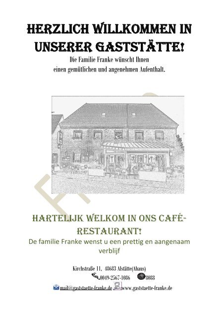 Speisekarte als PDF - von Hotel und Gaststätte Franke in Ahaus ...