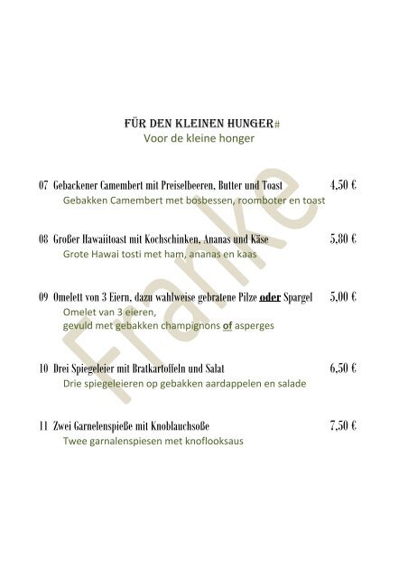 Speisekarte als PDF - von Hotel und Gaststätte Franke in Ahaus ...