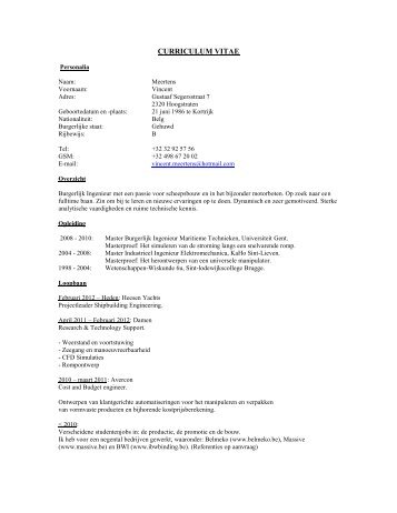 curriculum vitae