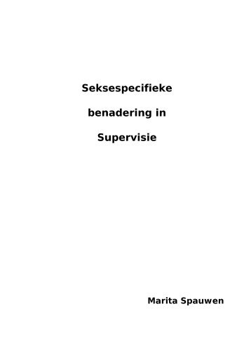 seksespecifieke_benadering_in_supervisie ... - Quatre Mains