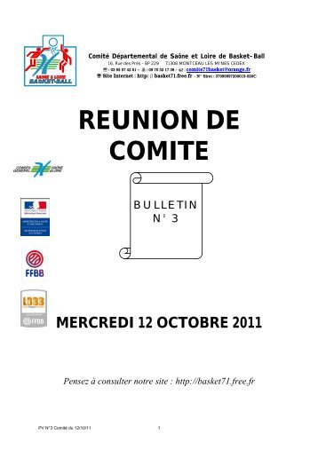 PV N°3 Octobre 11 - Comité Basket Ball 71 - Free