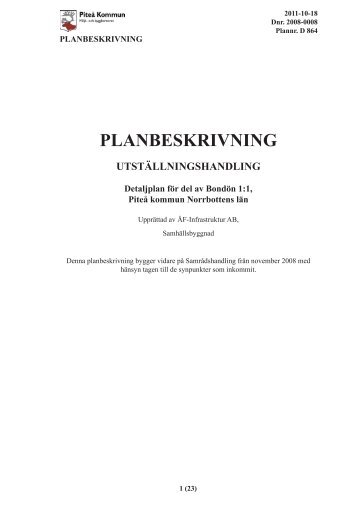 PLANBESKRIVNING