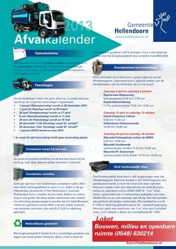 Afvalkalender - gemeente Hellendoorn