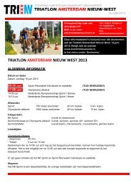 informatiebrief - Triatlon Amsterdam Nieuw-West