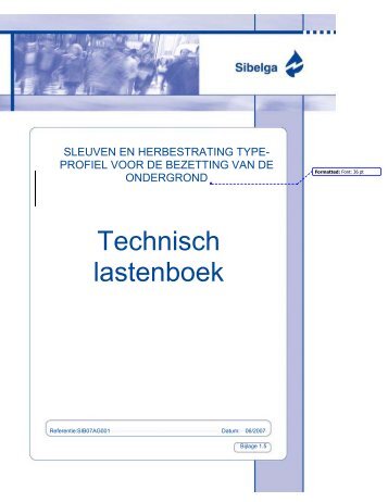 Lastenboek sleuven en herbestratingen - Sibelga