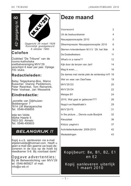 Sjabloon Pagemaker Tribune Januari Februari 10 Pmd Mvv 29
