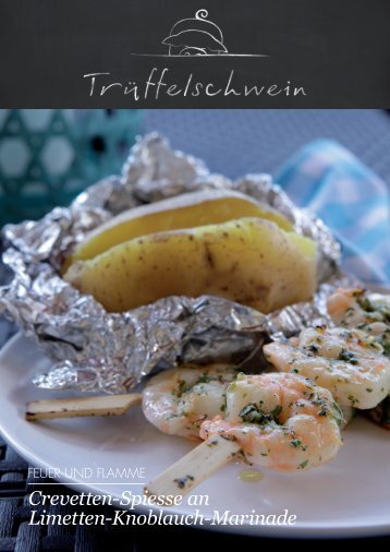 Crevetten-Spiesse an Limetten-Knoblauch-Marinade