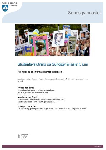 Studentavslutning på Sundsgymnasiet 5 juni - Vellinge kommun