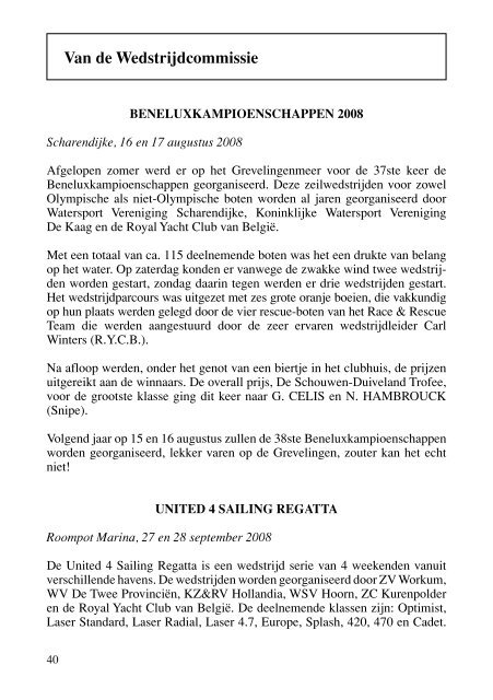 (Clubblad 3) december 2008 - Watersport Vereniging Scharendijke