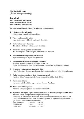 Årsmötes-protokoll 2007.pdf - Älvnäs vägförening