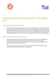 Voorwaarden KPN Junior Schaatsclub – Inline-skaten ... - Schaatsen