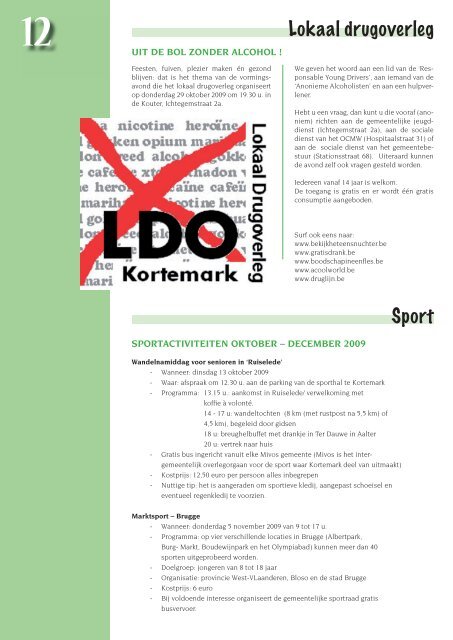 Infoblad uitgave 11: oktober 2009 - De gemeente Kortemark